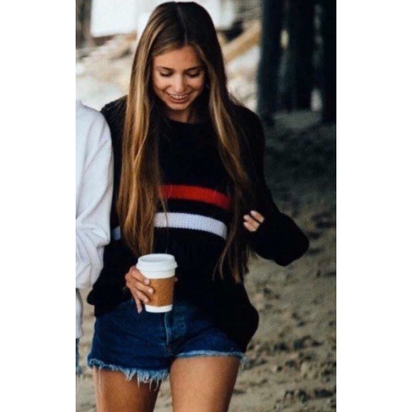 Brandy Melville Sweaters - BRANDY MELVILLE Oversized Knit Striped Sweater